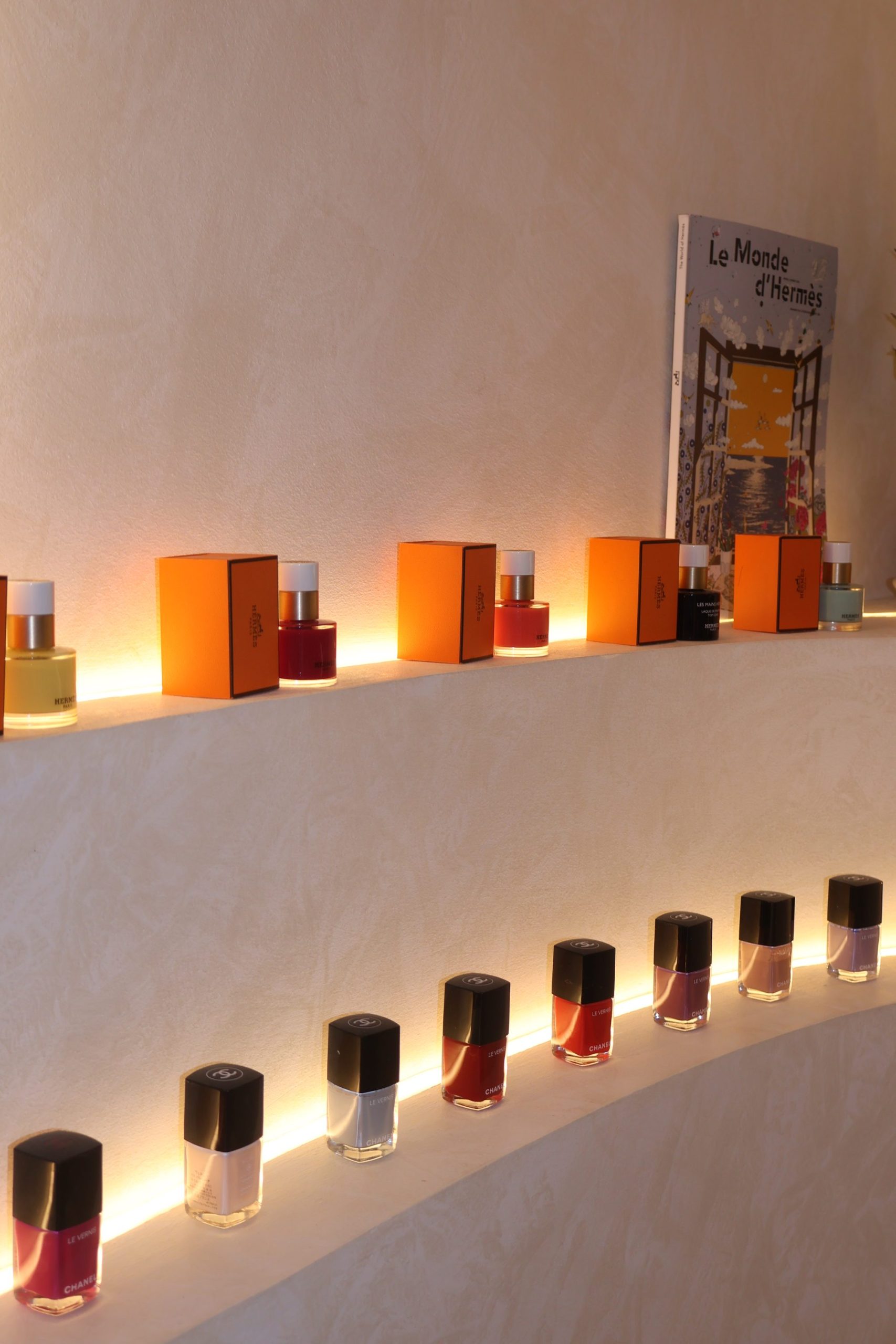Hermès and Chanel polish wall at Lavande.