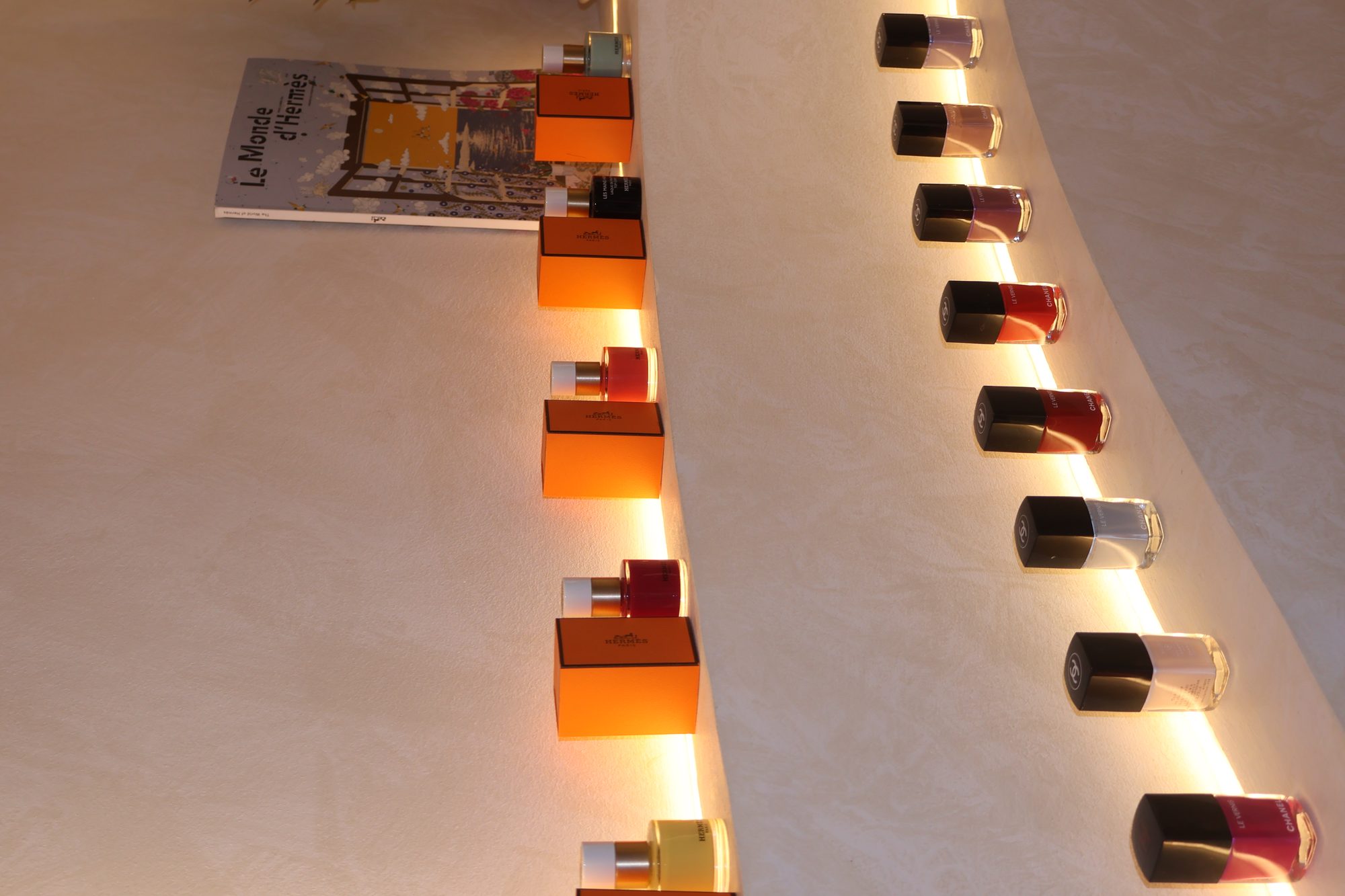 Hermès and Chanel polish wall at Lavande.