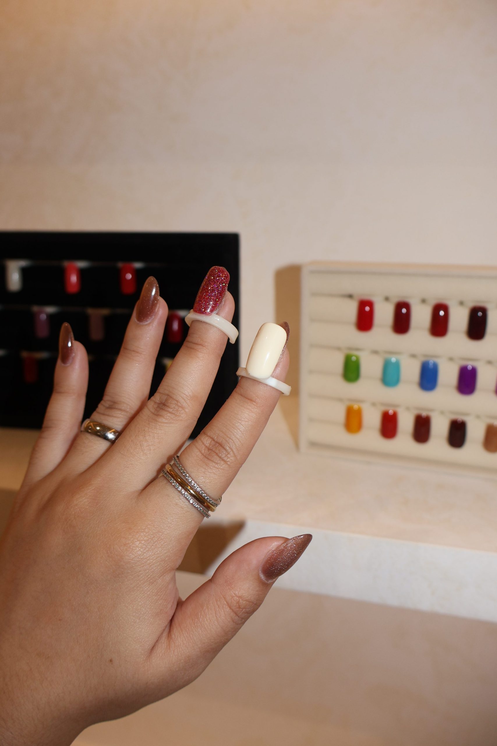 Builder gel nail work at Lavande.